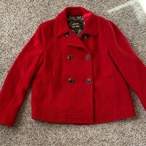 Coach Vibrant Red Double-Breasted Jacket